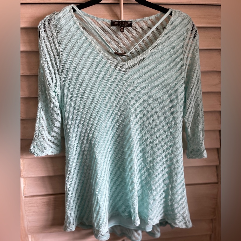 Piccadilly open weave summer sweater.  SzM